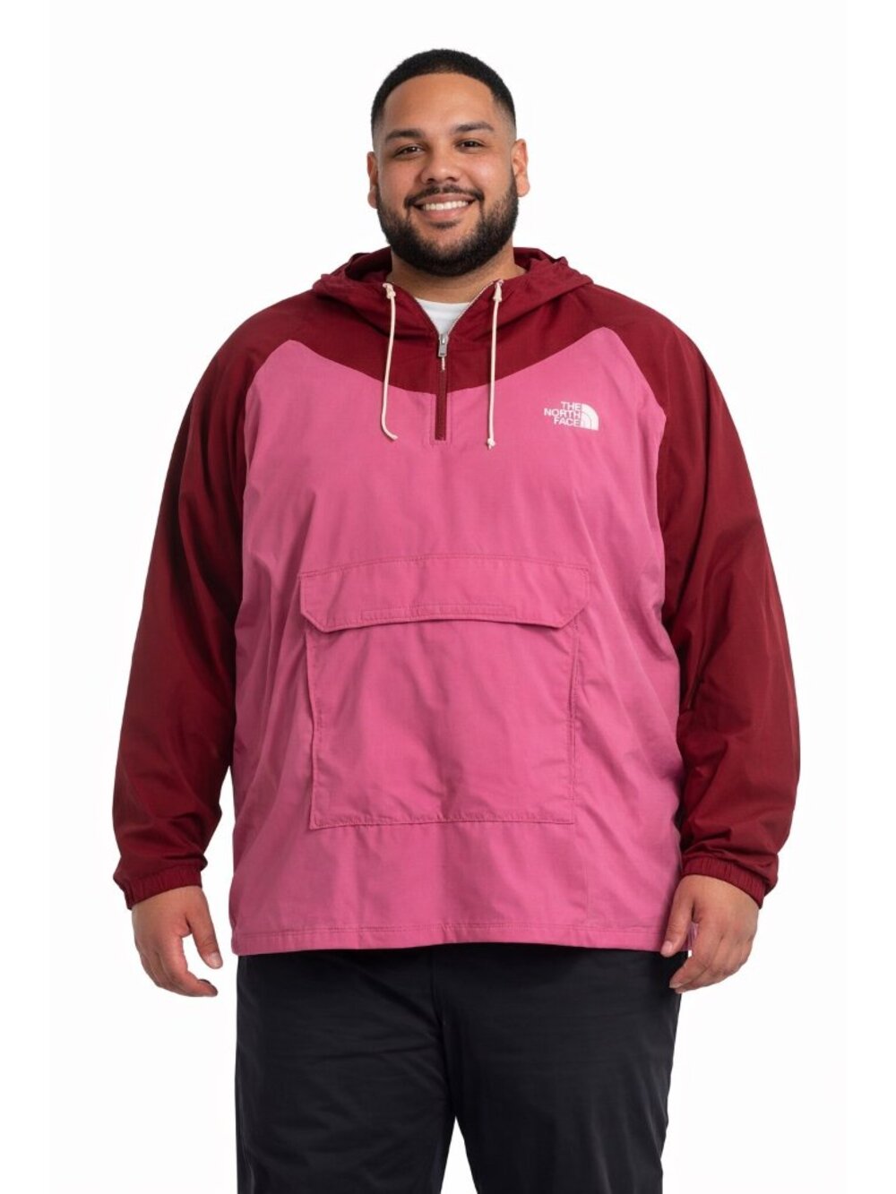 The North Face Jacket XXL Pink Burgundy Half Zip Anorak Hoodie Utility Gorpcore